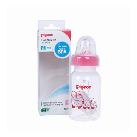  Bình sữa Pigeon nhựa pp tiêu chuẩn 120ml/240ml 