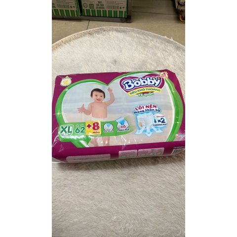  Tã quần Bobby Size XL 62 Miếng (tặng 8 miếng) 