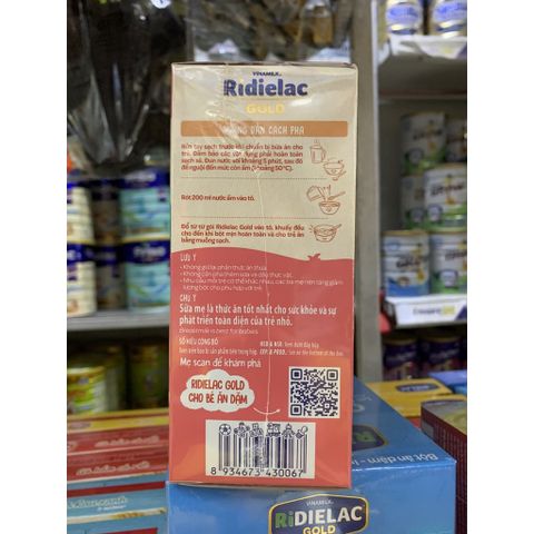  [MẪU MỚI] Bột ăn dặm Vinamilk Ridielac Gold 4 Vị Mặn - Hộp giấy 200g 