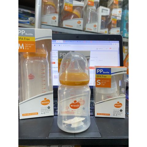  BÌNH SỮA WESSER CỔ HẸP 60ML/140ML/250ML 
