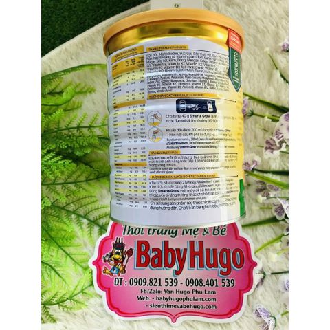  Sữa bột Smarta Grow Phát triển Chiều Cao Não bộ (Lon 900g) 