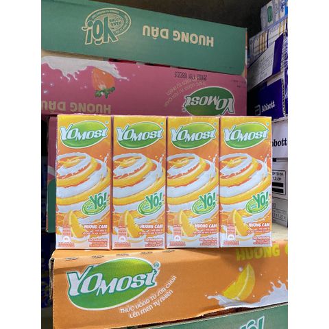  Lốc 4 hộp sữa chua uống hương cam YoMost 170ml 