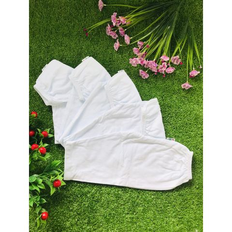  Set 5 quần dài FANY cotton trắng cho bé ( sơ sinh đến 40kg) 