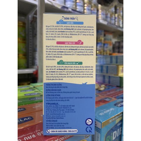  Bột ăn dặm Vinamilk Ridielac Gold 4 vị Mặn/Ngọt Cho Bé - Hộp giấy 200G 