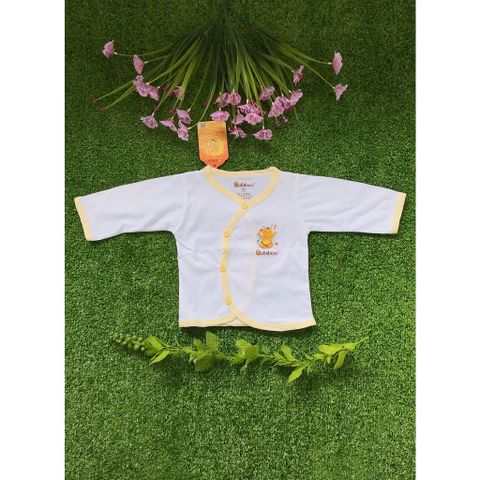  SET 5 ÁO Sơ Sinh Cổ Tim Viền Màu Tay Dài BABIBOO (Đủ Màu) 