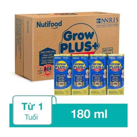  thùng sữa pha sẳn nuti grow plus xanh 180ml 
