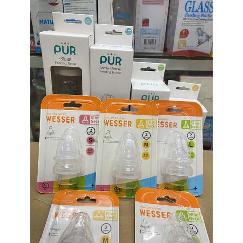  Vỉ 2 Núm Wesser Cổ Hẹp Đủ Size S/M/L/+ 