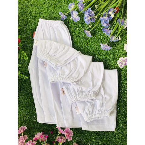  Set 5 Quần Dài HUGO Trắng Cho Bé (Từ sơ sinh đến 60 kg )-quần cotton trắng 