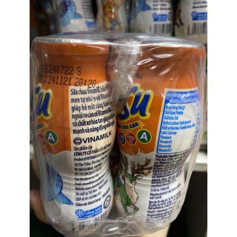  Lốc 6 chai sữa chua uống cam SuSu 80ml 