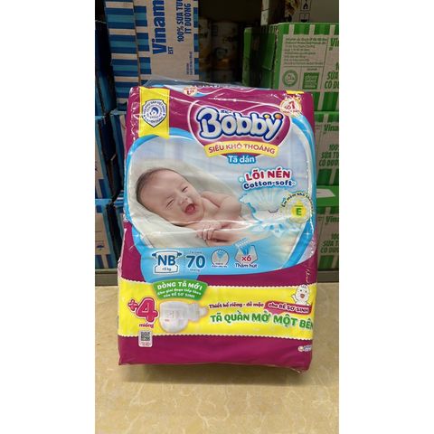  Tả Dán Sơ Sinh BOBBY Size Dưới 5KG 70 MIẾNG 