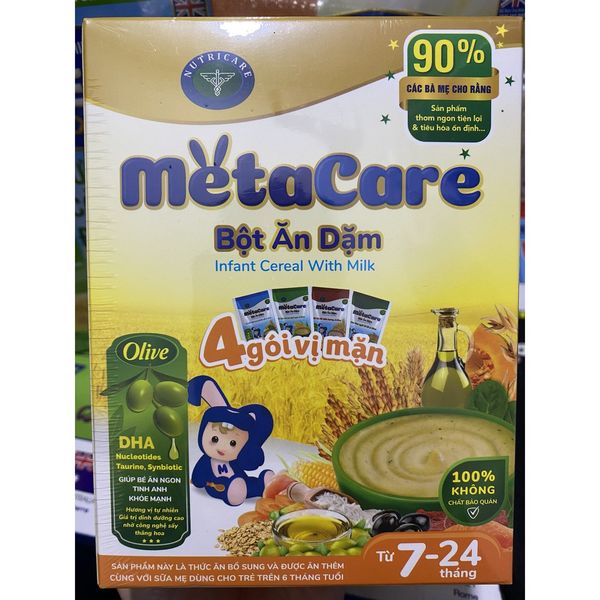  Bột Ăn Dặm 4 Vị Mặn Metacare 200 gr (7-24 tháng) 