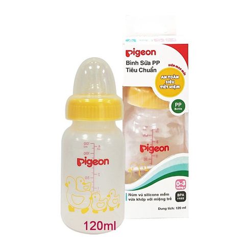  Bình sữa Pigeon nhựa pp tiêu chuẩn 120ml/240ml 