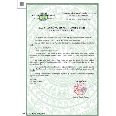  Lốc 6 Chai Pha Sẵn Abbott Ensure Original Hương Vani 237ml 