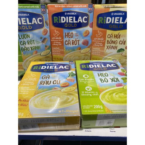  Bột Ăn Dặm Ridielac Gold Vị Heo Cà Rốt 200g 