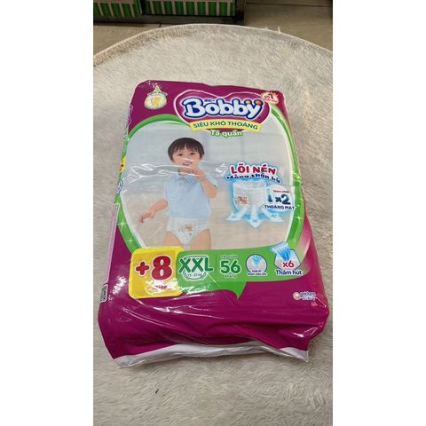  (tang 8 miếng) Tã quần BOBBY Size XXL 56 Miếng (12-25kg) 