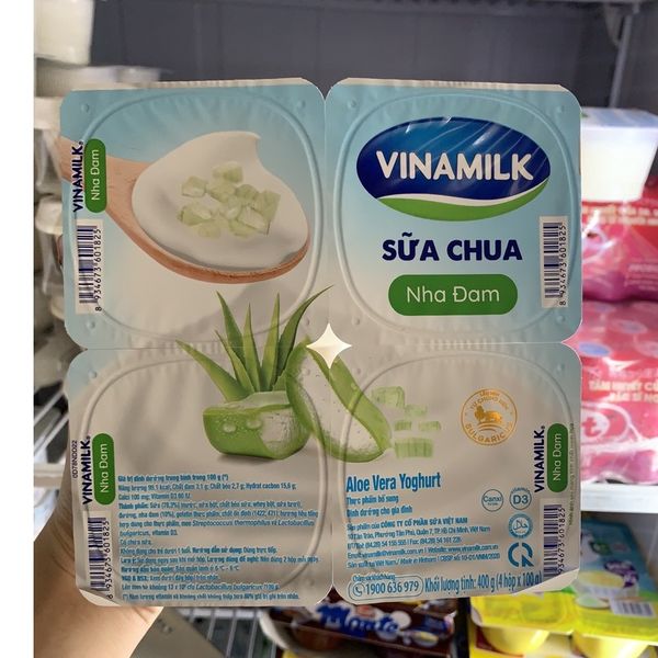  [HỎA TỐC] Sữa Chua Vinamilk Nha Đam Vỉ 4 hộp 