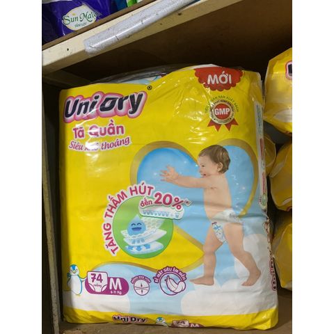  [MẪU MỚI]  Tã quần Unidry gói M74/L68/XL62 