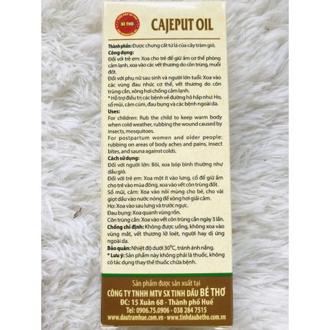  Tinh dầu tràm nguyên chất Bé Thơ Huế 50ml 