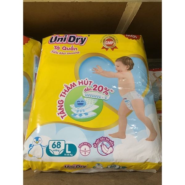  [MẪU MỚI]  Tã quần Unidry gói M74/L68/XL62 