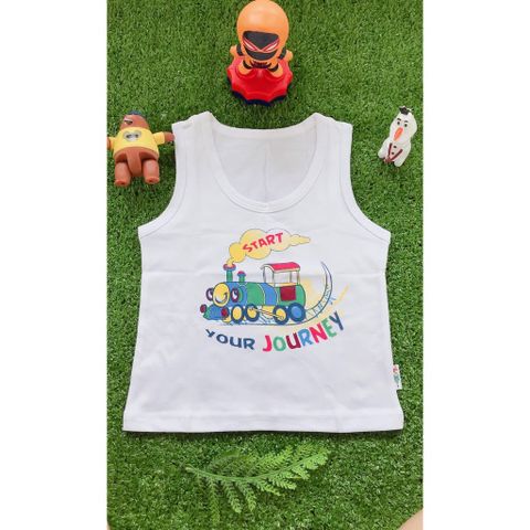  Set 5 ÁO BA LỖ FANY TRẮNG BÉ TRAI IN HÌNH (Từ 3kg đến 35kg) 