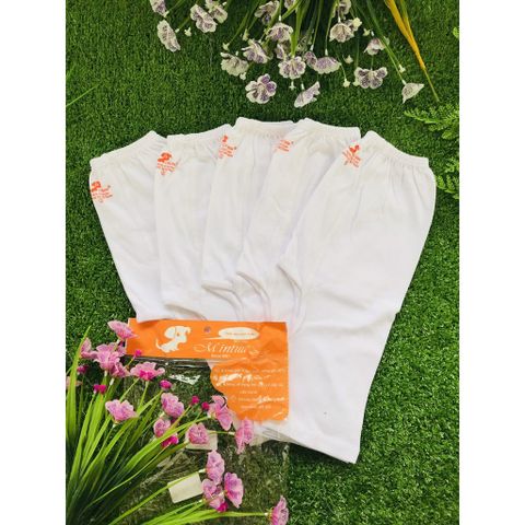 SET 5 Quần dài trắng đáy nem MINTUU cho bé mặc tả-Quần sơ sinh 