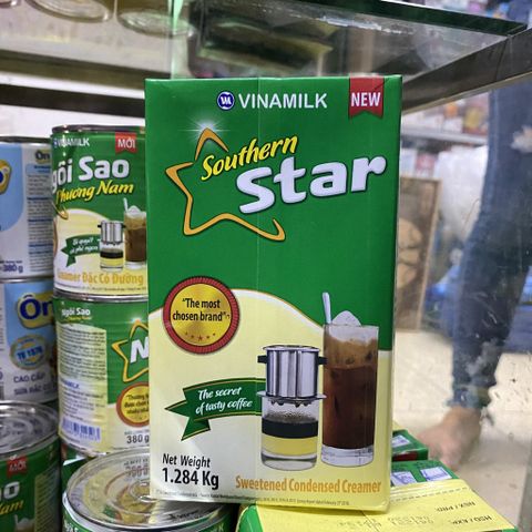  Sữa đặc có đường Ngôi sao Phương Nam Xanh lá hộp giấy 1284g 