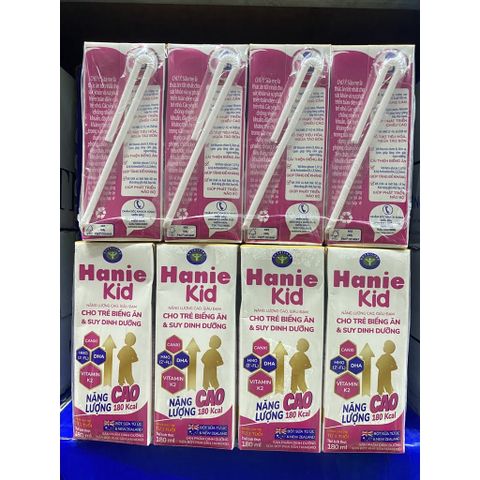  LỐC 4 HỘP SỮA DINH DƯỠNG PHA SẴN HANIE KID 180ML 