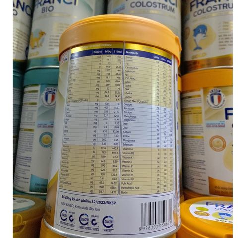 [MẪU MỚI - TĂNG CƯỜNG MIỄN DỊCH] Sữa Bột FRANCI COLUSTRUM 1+ Hộp 800g 