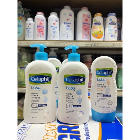  Sữa tắm gội Cetaphil baby wash shampoo wtih Glucerin & Panthenol 400ml 