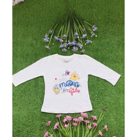  Set 5 Áo cotton trắng FANY tay dài cho bé gái ( Từ 6kg đến 18kg) 