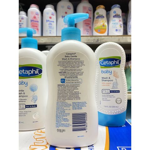  Sữa tắm gội Cetaphil baby wash shampoo wtih Glucerin & Panthenol 400ml 