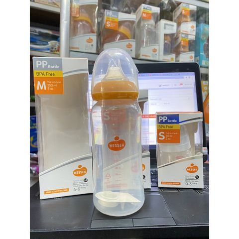  BÌNH SỮA WESSER CỔ HẸP 60ML/140ML/250ML 