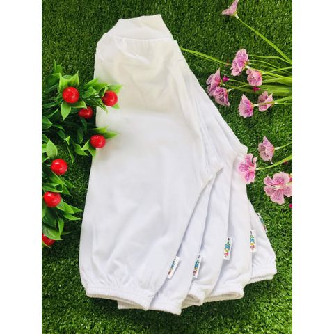  Set 5 Quần dài trắng FANY ống bo từ sơ sinh đến 40kg- Quần cotton trắng 