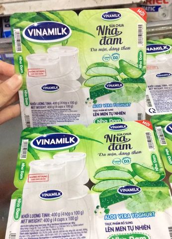  [HỎA TỐC] Sữa Chua Vinamilk Nha Đam Vỉ 4 hộp 