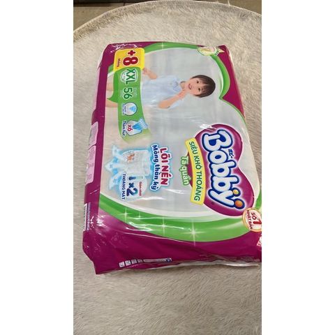  (tang 8 miếng) Tã quần BOBBY Size XXL 56 Miếng (12-25kg) 
