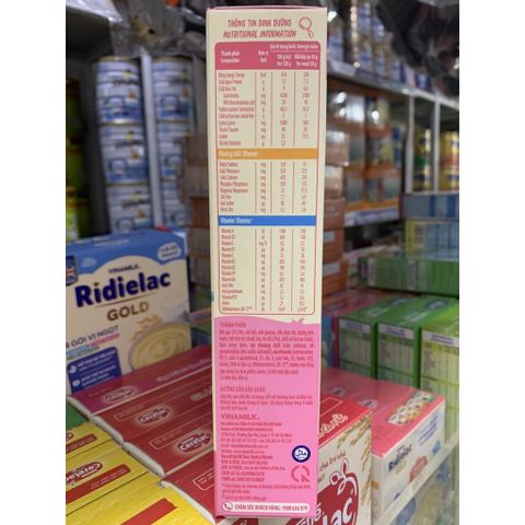  [MẪU MỚI] Bột ăn dặm RIDIELAC GOLD Gạo trái cây - Hộp giấy 200g 