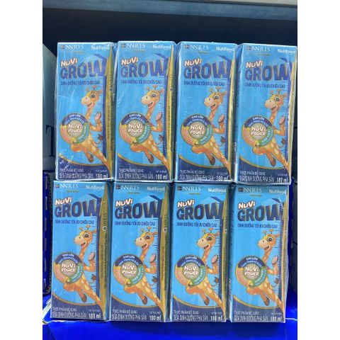  Lốc 4 hộp sữa bột pha sẵn Nuvi Grow 180ml 