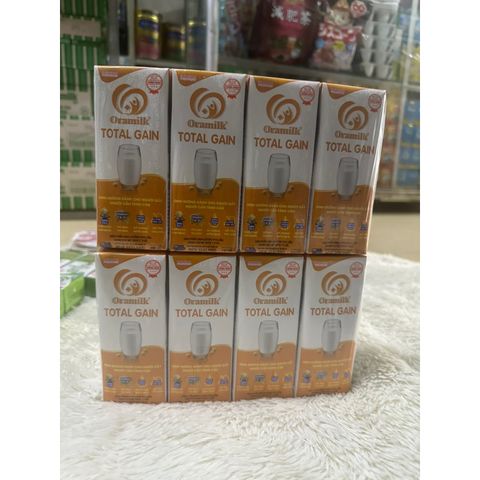  sữa pha sẳn Oramilk total Gain 180ml trên 1 tuổi 