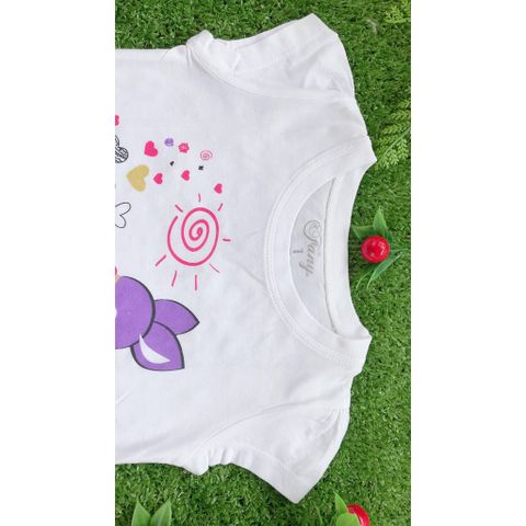  SET 5 Áo Cotton trắng FANY tay ngắn cho bé gái từ 6-18kg ( HÌNH IN THAY ĐỎI THEO TỪNG ĐỢT HÀNG) 