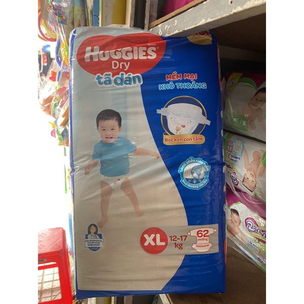  Tã Dán Huggies Size XL 62 Miếng 11 đến 16kg 