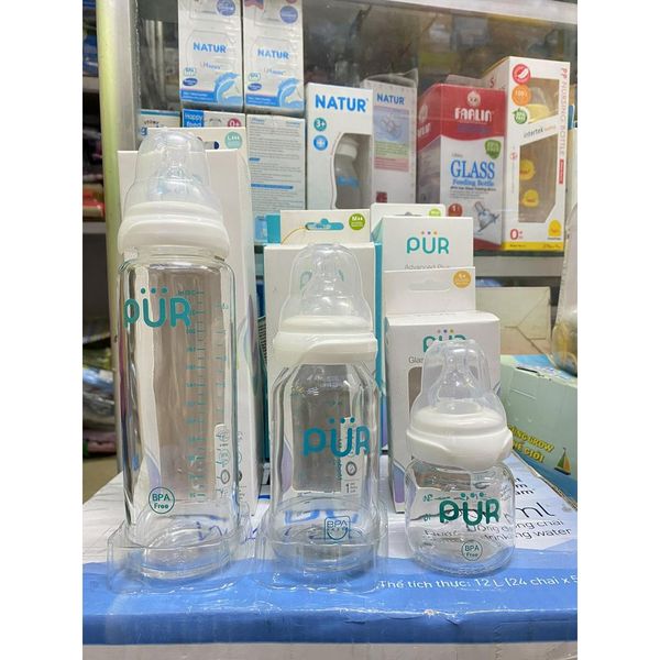  Bình sữa Pur thủy tinh 60ml, 130ml , 240ml 