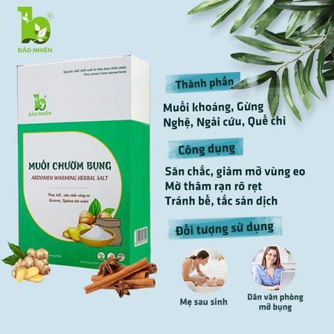  Muối Chườm Bụng Giảm Eo - Mờ Rạn Cho Mẹ Sau Sinh Bảo Nhiên 