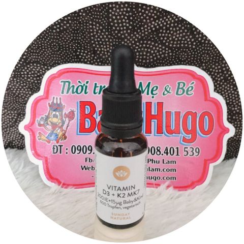  Vitamin D3 K2 MK7 Sunday Natural Đức 20ml 