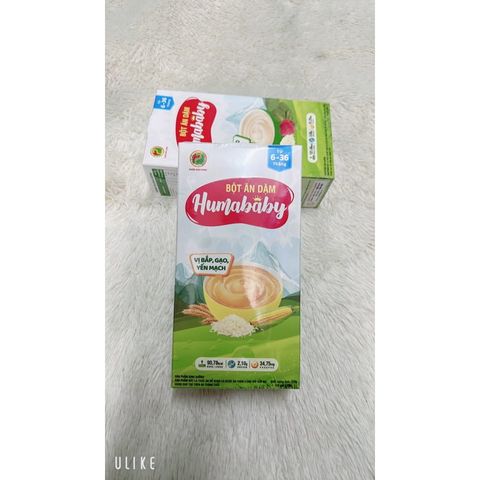  Bột ăn dặm Humababy đủ vị ngọt cho từ 6-36tháng 1hộp/10góix25g 