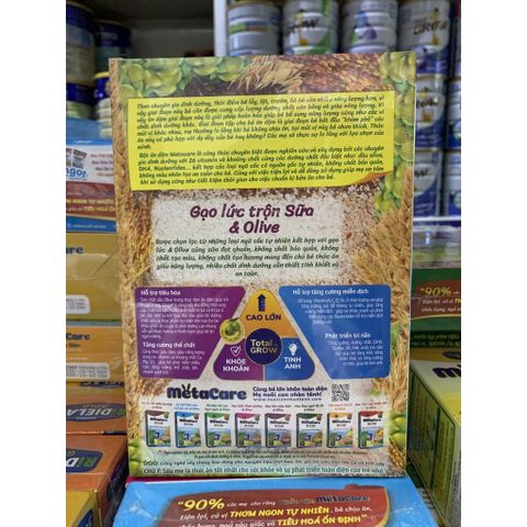  Bột ăn dặm Metacare Gạo Sữa Dinh Dưỡng & Olive 