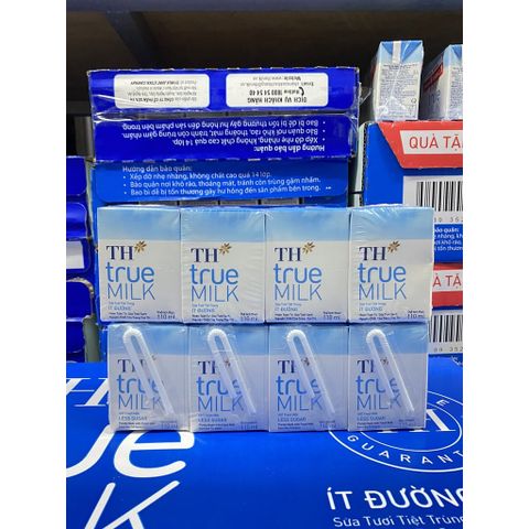  Lốc 4 hộp sữa TH True-milk 110ml ít đường 
