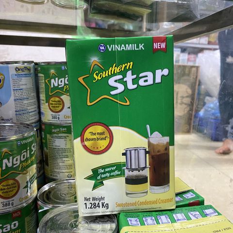  Sữa đặc có đường Ngôi sao Phương Nam Xanh lá hộp giấy 1284g 