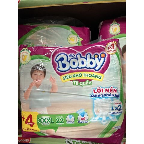  Tã quần Bobby Size XXXL 22  miếng 
