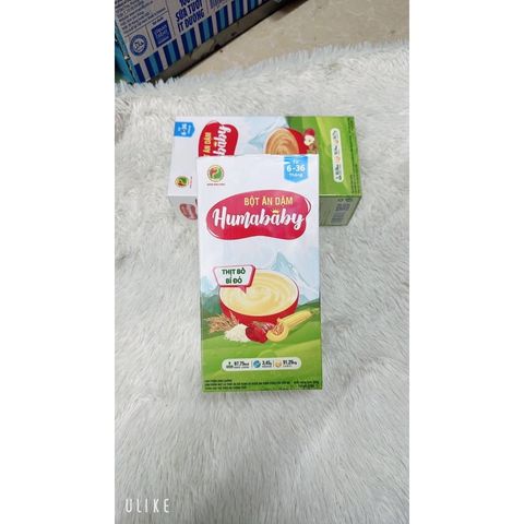  Bột ăn dặm Humababy đủ vị mặn cho bé từ 6-36 tháng 1hộp/10gói x25g 