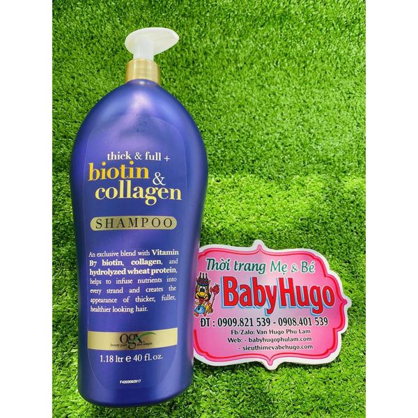  [CHÍNH HÃNG MỸ] Dầu Gội - Dầu Xả Biotin & Collagen Chai 1180ml 